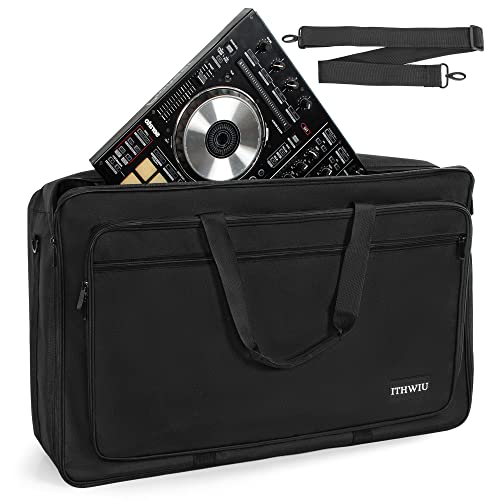 Padded DJ Controller Case for Hercules DJ Inpulse 500, DDJ REV1, NI Traktor Kontrol S4 MK3, DDJ SR DDJ SR2, Numark PLATINUM FX, DDJ RR, Akai MPK225, 23.5 x 14 x 3 Inch, Black - size: 23.5 x 14 x 3 Inch