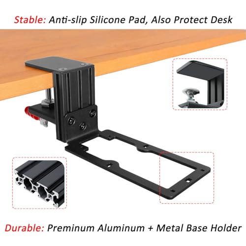HTLAKIKJ Desk Mount for Hotas Flight Sim Joystick | Compatible with Logitech G Extreme 3D Pro Joystick and Turtle Beach VelocityOne Flightstick Enduring Metal Holder
