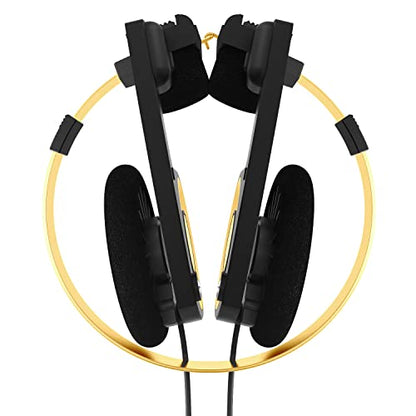 Koss Porta Pro Limited Edition Retro Style On-Ear Headphones, Black Gold | In-Line Microphone, Volume Control and Touch Remote, Includes Hard Carry Case, Wired 3.5mm Plug - color: Black Gold