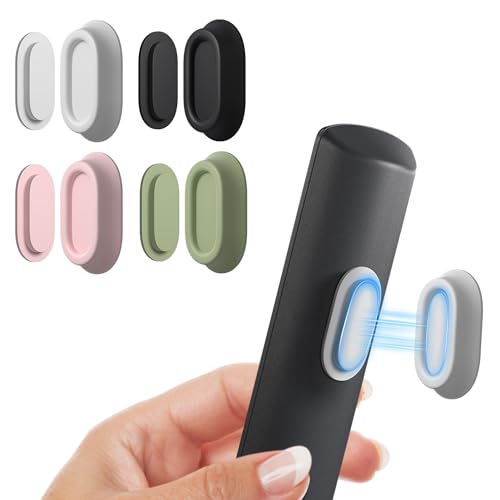 Magnetic Remote Control Holder Wall Mount for TV/Fan-4 Colors | No Drill Self-Adhesive TV Remote Holder for Bed, Silicone Remote Caddy, Bedside Organizer, RV Accessories - color: Black+White+Pink+Green