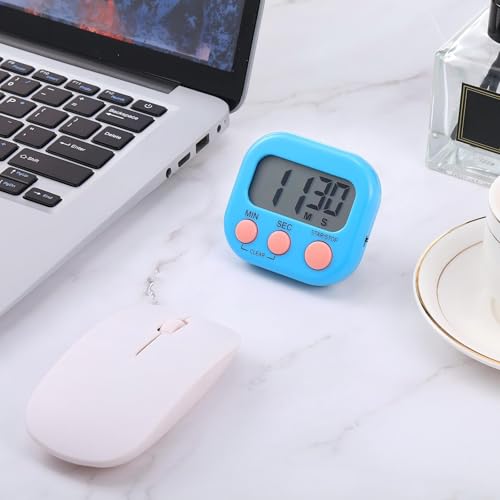 Weewooday 4 Pcs Large Classroom Timers, Magnetic Digital Kitchen Timer Bulk, Loud Alarm Electronic Countdown Stopwatch Multifunction for Classroom Office Cooking Baking Teacher Lab Gym (4 Colors) - color: 4 Colors