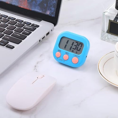 Weewooday 4 Pcs Large Classroom Timers, Magnetic Digital Kitchen Timer Bulk, Loud Alarm Electronic Countdown Stopwatch Multifunction for Classroom Office Cooking Baking Teacher Lab Gym (4 Colors) - color: 4 Colors