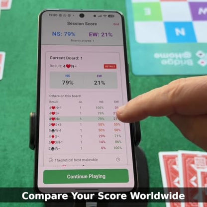 Smart Kit | Bridge Card Game Set with App for Real Duplicate Scoring at Home – 2 QR-Coded Decks, Winds Mat, Tablet Stand, 500 Hand Credits – Gift for Bridge Players & Couples