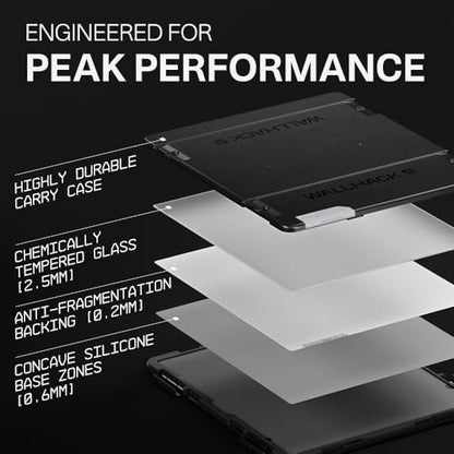 Wallhack SP-005 Glass Gaming Mouse Pad, Large, White | Speed Surface, Esports Mousepad With Smooth Low-Friction Glide, Tempered Glass, Ergonomic Low Profile, Carry Case Included - color: SP-005 Speed | White