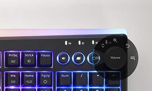 i-rocks K71M RGB Mechanical Gaming Keyboard with Media Control Knob, Switches (Red), 107 Keys w/Full NKRO, PBT Keycaps, Multimedia Hotkeys, Detachable USB-C Cable and Onboard Storage, Black - color: Black, size: Switches (Red)