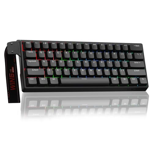 Aula WIN60 HE - 60% Mechanical Gaming Keyboard Wired, Magnetic Switch Hot Swappable, Adjustable Actuation Rapid Trigger Mode, 8000 Hz Polling Rate, RGB Small Keyboard 60 Percent Compact Design for PC - color: Black