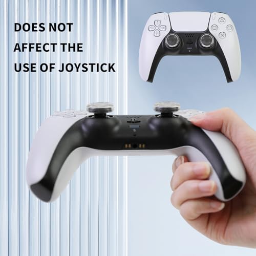 PERFECTSIGHT Liquid SiliconeThumb Grip Caps for Switch 2 2025, PS5, PS4, Xbox Series X/S, Xbox One, Switch PRO Controller, 4PCS Soft Analog Thumbsticks Grips Joystick Cover Set (Clear) - color: Clear