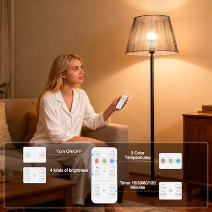 Rechargeable Light Bulbs with Remote Control and USB Charging; Dimmable Battery Operated Light Bulbs with 3 Color Temps and 4 Timer; A19 Wireless Light Bulbs for Sconce, Not-Hardwired 4 Pack - color: 4 Pack