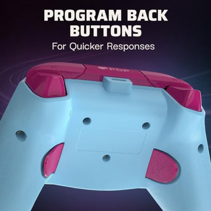 PDP Gaming REMATCH GLOW Enhanced Wired Gaming Controller: Licensed Glow in the Dark Gamepad for Xbox Series X|S, Xbox One, Windows PC, Mappable Back Buttons, Advanced Customizable App: Android Dreams - color: Android Dreams (Glow in the Dark), style: Cont
