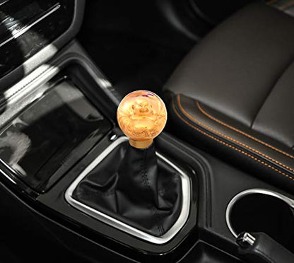 Gear Shifter Knob, Lucky Style MT Car Stick Shift Handle Fit Most Automatic Manual Transmissions, Gold - color: Maitreya Style