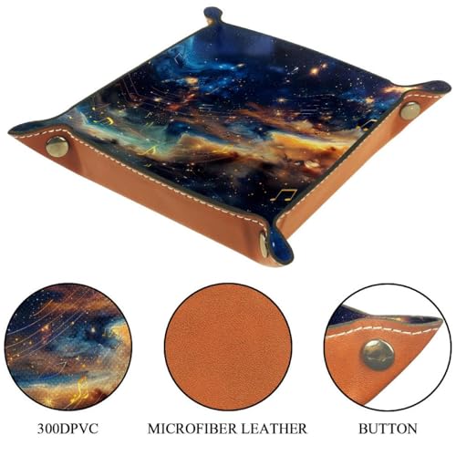 Space Galaxy Music Notes Dice Tray Dice Rolling Tray Folding Dice Holder for Dice Games, Like RPG, DND and Other Table Games - color: Multi 15