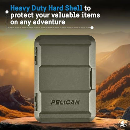 Pelican MagSafe Wallet for iPhone - Heavy Duty MIL-STD Snap-On Phone Magnetic Wallet and Phone Card Holder - Detachable and Slim Hard Case for iPhone 17 Pro Max/16 Pro Max/15/14/Pixel 10 - OD Green - color: Green, style: Protector