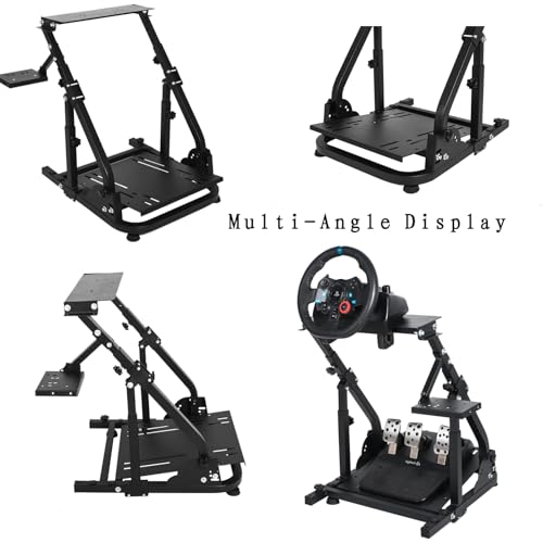 Hottoby G923 Racing Steering Wheel Stand Reinforcement Bar Fit for Logitech Thrustmaster G27,G29,G920 T300RS,T80,T150 Driving Simulator Frame,No Steering Wheel,Pedals,Handbrake