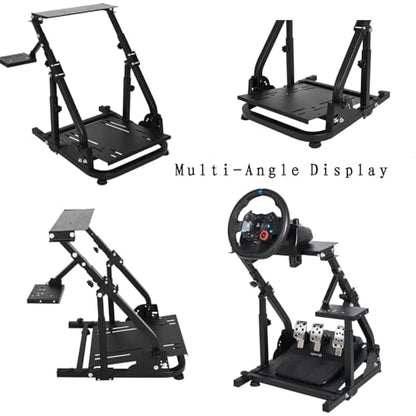 Hottoby G923 Racing Steering Wheel Stand Reinforcement Bar Fit for Logitech Thrustmaster G27,G29,G920 T300RS,T80,T150 Driving Simulator Frame,No Steering Wheel,Pedals,Handbrake
