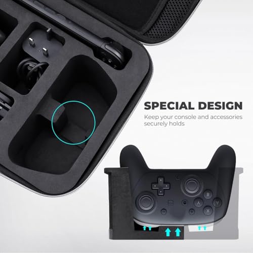 Mumba Deluxe Carrying Case for Nintendo Switch 2 [Max Version] All-in-One Hard Shell Travel Case,27 Game Card Slot, for Switch 2 Console, Pro Controller, Dock, Joy-Con, Switch 2 Accessories (Black)