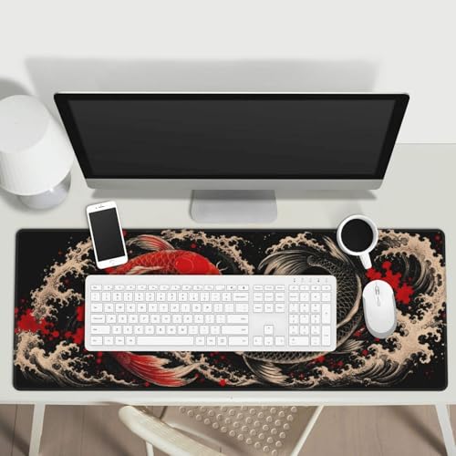 Extended Gaming Mouse Pad, Large Mouse Mat, XL Desk Pad for Keyboard and Mouse, Non-Slip Rubber Base & Stitched Edges for Gamer Office 31.5x11.8 in - color: 10