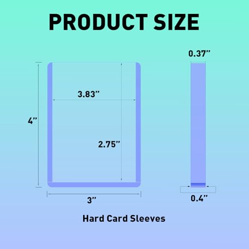 25-Pack 360pt Thick 3"x4" Plastic Card Protectors, Hard Card Sleeve | Wide Top Opening, Scratch-Resistant Clear Shell, Trading Cards Collectible And Display, Long-Term Card Preservation - size: 360PT 25ct Hard Sleeves