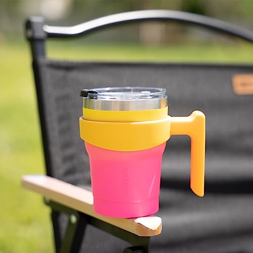 BJPKPK 10 oz Mini Tumbler with Lid, Straw & Handle, Insulated Steel Cup | Small, Spill Proof, Leak Proof, Thermal, Double Wall Vacuum, Sweatproof, Dishwasher Safe, BPA Free, Lemon - color: Lemon, size: 10 Ounces
