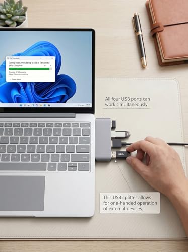 Right USB Hub, Cable-Free USB Splitter,Portable USB Hub for Laptop | One-hand Operation & Device Protection,Plug and Play,cordless integrated design,5Gbps High Speed Transfer - style: Right USB 3.0 Hub