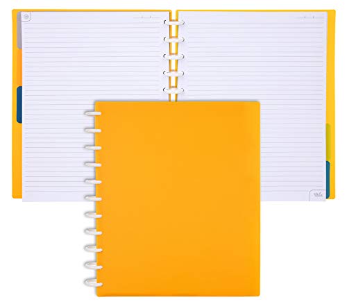 Talia Discbound Notebooks, Planner, Customizable, (BBQ Mustard, Letter (8.5in x 11in)) - color: Bbq Mustard, size: Letter (8.5in x 11in)
