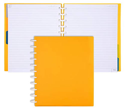 Talia Discbound Notebooks, Planner, Customizable, (BBQ Mustard, Letter (8.5in x 11in)) - color: Bbq Mustard, size: Letter (8.5in x 11in)