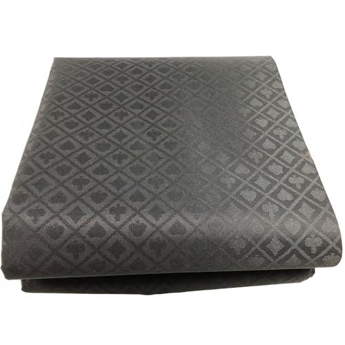 Speed Cloth Poker Table Fabric - 108X60 Inch Section of Casino Card Game Table Felt Top Cover Accessories - Black - color: Black