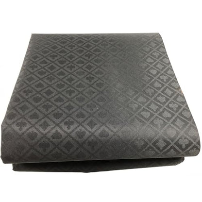 Speed Cloth Poker Table Fabric - 108X60 Inch Section of Casino Card Game Table Felt Top Cover Accessories - Black - color: Black