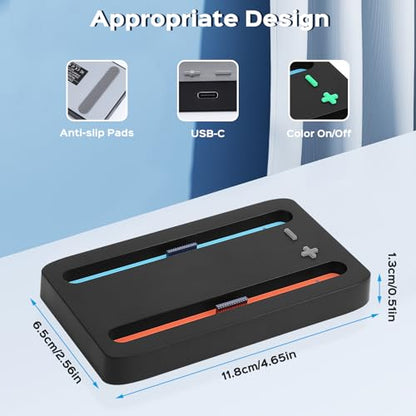 Charging Dock for Nintendos Switch 2,Switch 2 Joycons Dock for 2 Joycon,Joycons Charger Stand Station with LED Indication and USB Type-C Charger Cable