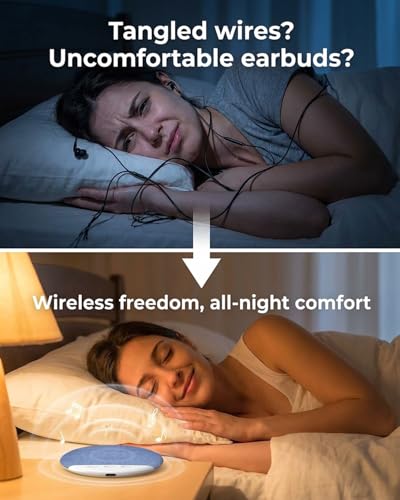 Under Pillow Speaker for Sleeping, Bluetooth Sleep Speaker with White Noise Machine and Timer, Headphone-Free Mini Sound Speaker for Side Sleepers (Pink) - color: Pink