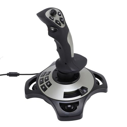 Diyeeni PC Joystick, USB Gaming Flight Simulator Game Controller, Wired Gamepad Flight Sim Stick with Vibration Function and Throttle Control for PC Computer(only)