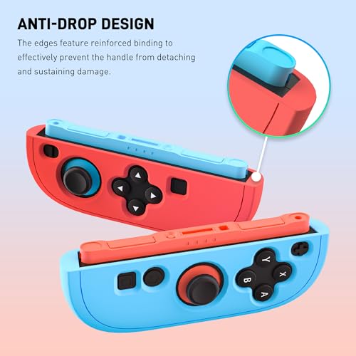 GLDRAM Soft Case for Nintendo Switch 2 Joycon (Red-Blue) - color: Red-Blue