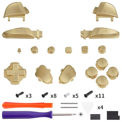 eXtremeRate DIY Replacement Full Set Buttons for Nintendo Switch 2 Pro Controller, Custom ABXY Dpad + - Home Capture Power L R ZR ZL Triggers Sync GL GR Buttons for Switch 2 Pro - Champagne Gold - color: Champagne Gold