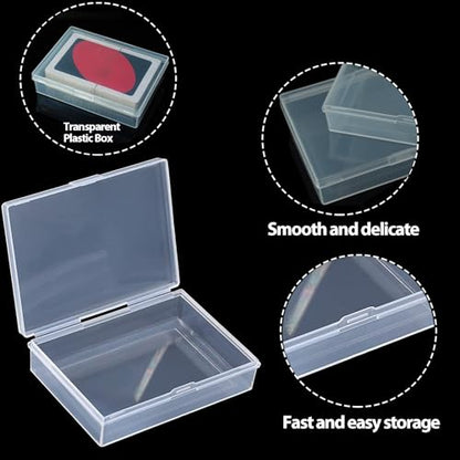 2 Packs Playing Card Case Deck Plastic Boxes Gaming Card Holder Organizer Empty Snaps Closed Plastic Storage Box Clear Playing Card Case Box Internal Size (3.6 Inch X 2.6 Inch X 0.8 Inch)