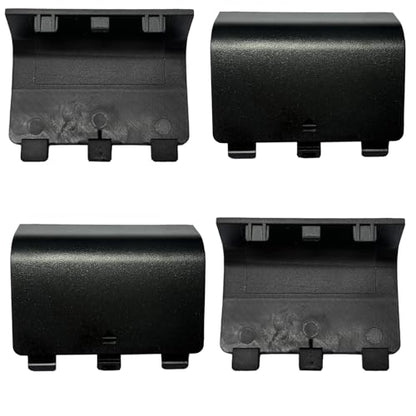 4 Pack Battery Back Cover for Xbox Series X Controller, Battery Cover Door Compatible with Xbox Series S Controller, Battery Back Shell Repair Part for Xbox Series X/Series S Controller (Black) - color: Black
