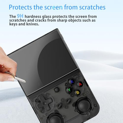 NOUKAJU Screen Protector for G350 Game Console, HD Tempered Glass,9h Hardness,Scratch,Anti-Fingerprin,Tempered Glass Film Guard for G350 Retro Handheld Game Console[2 Pack]