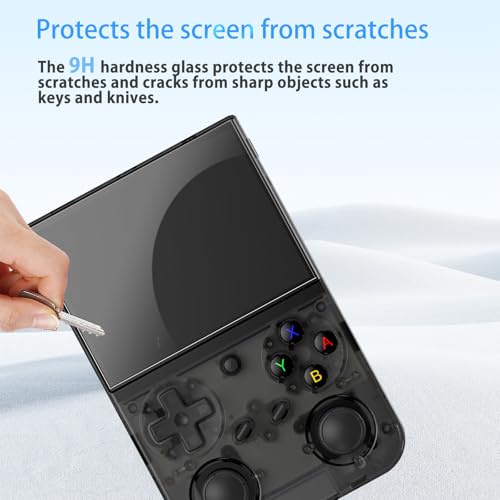 NOUKAJU Screen Protector for G350 Game Console, HD Tempered Glass,9h Hardness,Scratch,Anti-Fingerprin,Tempered Glass Film Guard for G350 Retro Handheld Game Console[3 Pack]