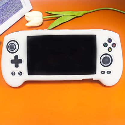 Gamepad Protective Sleeve for ANBERNIC RG556 Drop Protection Cover RG556 Silicone Case Gaming Console Housing Shell (White) - color: White