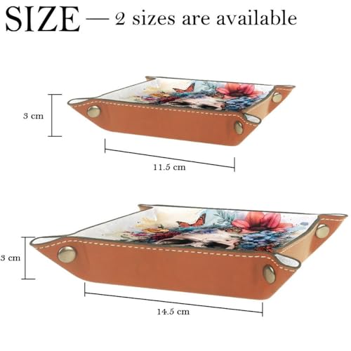 Skull Florals Butterfly Dice Tray Dice Rolling Tray Folding Dice Holder for Dice Games, Like RPG, DND and Other Table Games - color: Multi 19