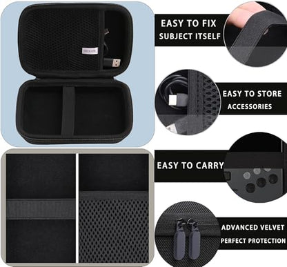 Hard EVA Carrying Storage Case Compatible with Retroid Pocket Flip 2 / Retroid Pocket Classic Retro Game Handheld Console Protective Travel Storage Box (Black) - color: Black