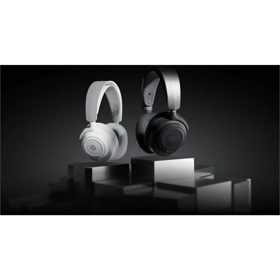 SteelSeries Arctis Nova 7 Wireless Gen 2 Gaming Headset - Real-Time App Control, 50+ HR Play, Neodymium Drivers, Mix 2.4GHz/Bluetooth, PC, PS5, PS4, Switch 1/2, Mobile - White - color: White, style: PC | PlayStation