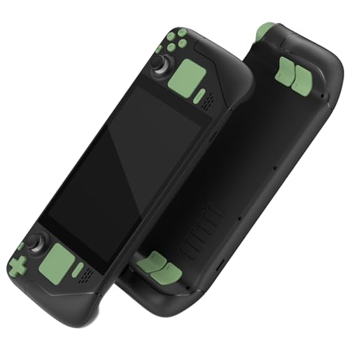 eXtremeRate Matcha Green Replacement Full Set Buttons for Steam Deck, DIY Custom ABXY D-pad Trackpad Bumpers Triggers Buttons and Screwdriver Tool for Steam Deck LCD Handheld Console - Console Without - color: Matcha Green