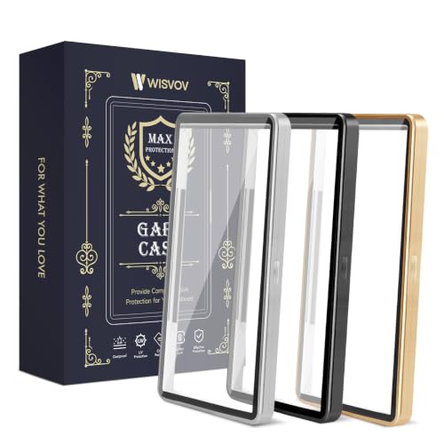 3 Pack Magnetic Graded Card Case, Aluminum Alloy Protector with 9-Point Lock, Slab Bumper for 35PT PSA/CSG, Drop-Tested & UV Resistant, Ideal for Display & Long-Term Storage (Black Silver Gold) - color: Black Silver Gold, style: PSA Card Case