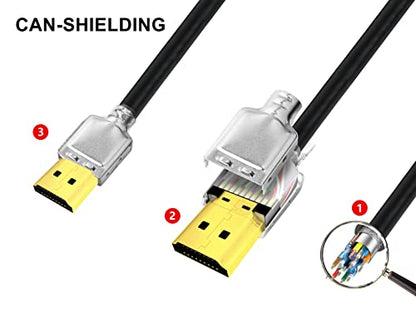 8K HDMI 2.1 Cable 3.3FT/1M, Real Certified 48Gbps Ultra High Speed HDMI® Cable, Braided Cord, Supports 10K 8K@60Hz 4K@120Hz, eARC, HDR 10, HDCP 2.2&2.3, Compatible with TV PS5 X-box Projector Monitor - size: 3.3FT, style: 1 Pack