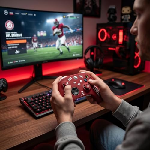 Silicone Gaming Cover Compatible with Xbox Controller - Officially Licensed University of Alabama Crimson Tide Home Design - color: Home-H2