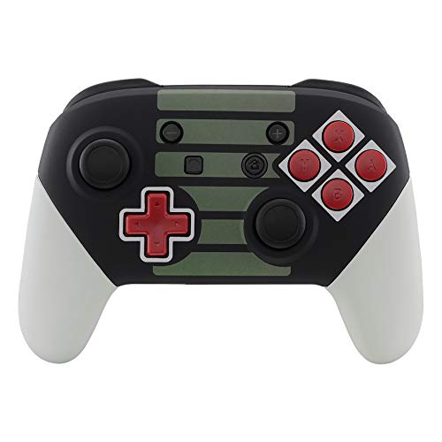 eXtremeRate Classics NES Style Soft Touch Faceplate Backplate Handles for Nintendo Switch Pro Controller, DIY Housing Shell Grip and Buttons for Nintendo Switch Pro - Controller NOT Included - color: Classic NES Style