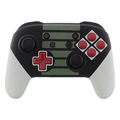 eXtremeRate Classics NES Style Soft Touch Faceplate Backplate Handles for Nintendo Switch Pro Controller, DIY Housing Shell Grip and Buttons for Nintendo Switch Pro - Controller NOT Included - color: Classic NES Style