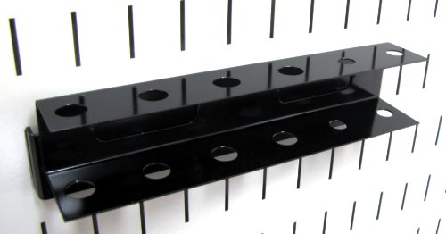 Wall Control Screwdriver Holder Bracket Slotted Metal Pegboard Accessory Slotted Tool Board - Black - color: Black, size: 8in x 2in x 2in