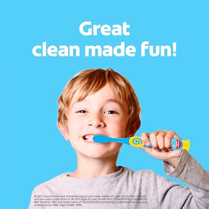 Colgate Kids Bluey Toothbrush and Kids Toothpaste Gift Set, Includes Bluey-Themed Battery Toothbrush, 2 Bubblegum Flavored Fluoride Toothpastes, and 2 Manual Toothbrushes - style: Bluey