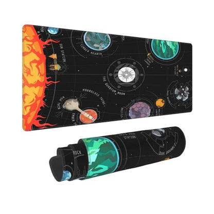 Gaming Mouse Pad, Outer Wilds System Mouse Pad Large Extended Computer Mouse Mat Keyboard Full Desk Mousepad for Gaming, Office, Home 11.8x31.5 Inch - color: style-21, size: 11.8 x31.5-Inch