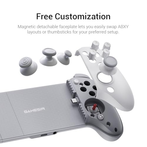 GameSir G8 Plus MFi iPhone Controller, Hall Effect Sticks | Apple MFi Certified USB-C Gaming Controller for iPhone Series, Compatible with iPad Mini & Android, 2 Back Buttons